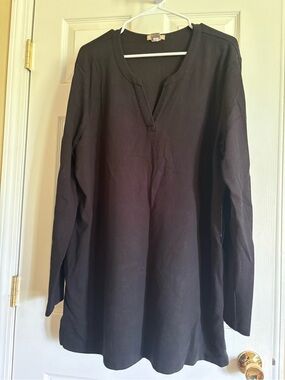 Duluth Trading Company Women’s Black Long Sleeve Tunic Top XXL EUC Heavyweight